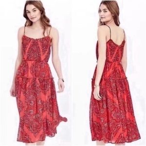 NWT Banana Republic boho chic paisley tiered dress